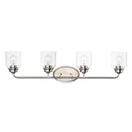 Maxim Lighting Acadia 4-Light 35" Wide Satin Nickel Vanity Light 12264CDSN